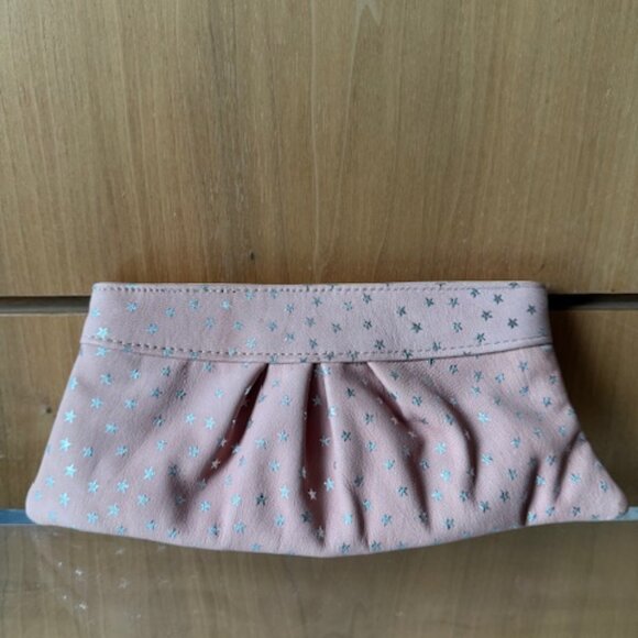 Lauren Merkin Handbags - NWOT Lauren Merkin Light Pink Leather Clutch with Stars